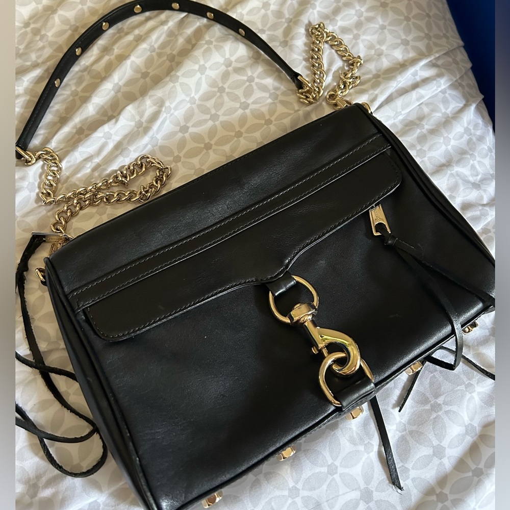 Black Rebecca Minkoff MAC crossbody purse bag